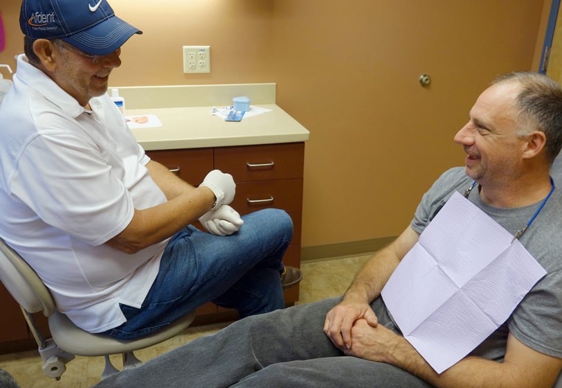 patient receiving dental care at Afdent in Mishawaka, IN