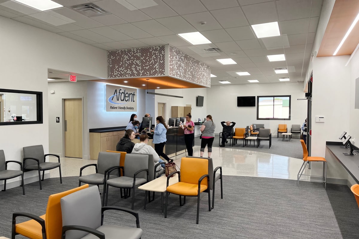 inside the waiting room of Afdent's Mishawaka, IN dental office